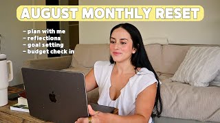 AUGUST MONTHLY RESET ✍🏻 Budget Recap, Goal Setting & Content Planning