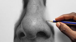 HOW TO DRAW HYPER REALISTIC NOSE | STEP -BY-STEP