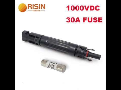 Risin TUV 1000V Solar PV Fused MC4 Connector with DC Inline Fuse 6A 8A 10A 12A 15A 20A 25A 30A
