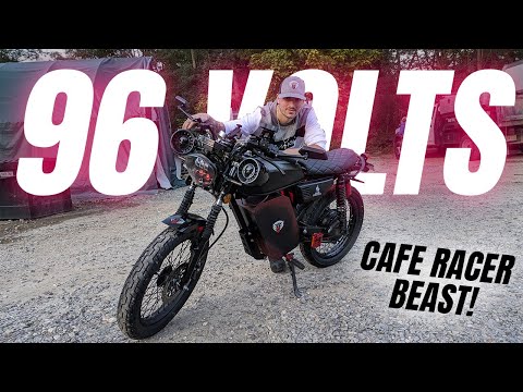 I built my own 96V ELECTRIC MOTORCYCLE | Cafe Racer Cannon Overview + Ride