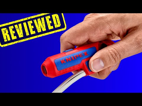 REVIEWED: KNIPEX ERGOSTRIP  - cable stripper - ideal for RIGHT or LEFT handed ELECTRICIANS