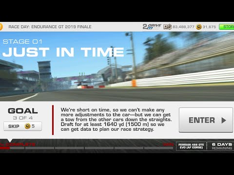 Real Racing 3 Race Day: Endurance GT 2019 Finale (Ferrari) Stage 1 Goal 3 (0/28: PR 79.3)