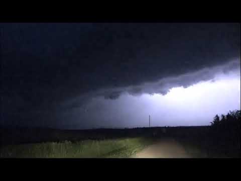 Ravenna Nebraska Man riding tractor and mowing into tornado warned storm June 1st 2018