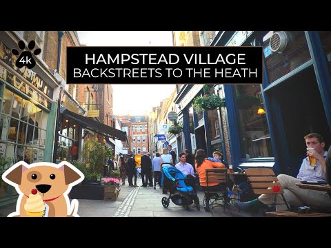 London Hampstead Village walk to Hampstead Heath in 4K