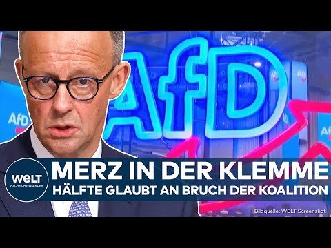 DEUTSCHLAND: Hammer-Umfrage! Hälfte geht von Bruch der Koalition aus! AfD bleibt vor Union