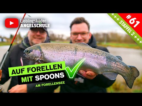 Forellenangeln mit Spoons am Forellensee  😍 🎣 🐟
