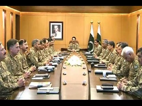 Raheel Sharif presided farewell corps commanders conference
