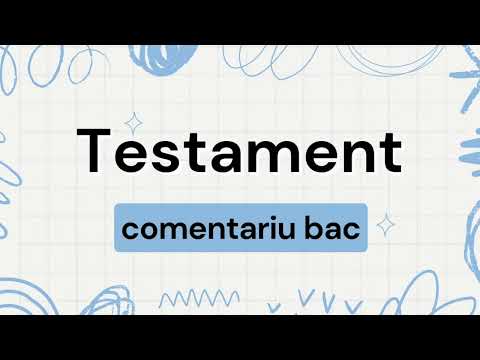 Testament COMENTARIU BAC