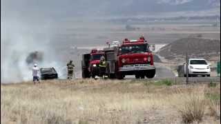 preview picture of video 'Car fire - I-15 Utah'