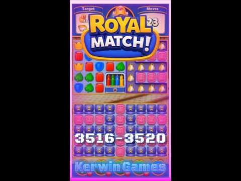 Royal Match Level 3516 3517 3518 3519 3520 - No Boosters Gameplay