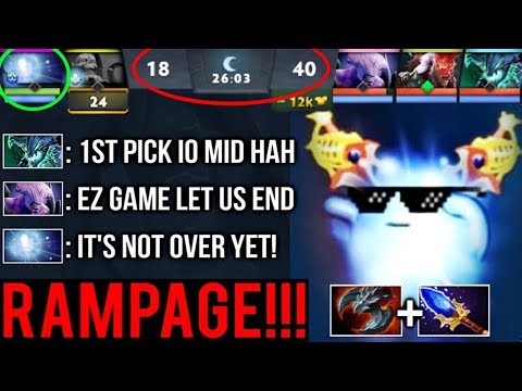 EPIC Sh*t 1st PICK Io RAMPAGE 1v5 Most Craziest Comeback Top Ranked Game of The Day 7.22 Dota 2