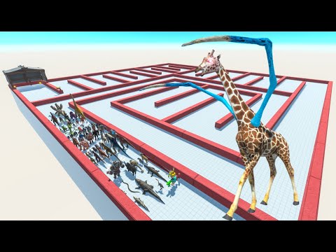 All Unit Escape From Alien Giraffe - Last Survivor | Animal Revolt Battle Simulator