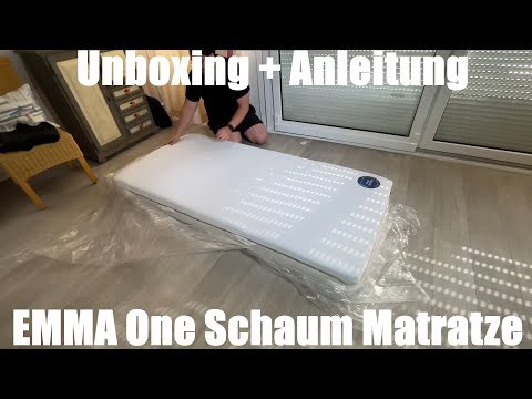 EMMA One Foam Mattress - 90x200x18cm - 7 Zone Breathable Mattress Unboxing and Instructions