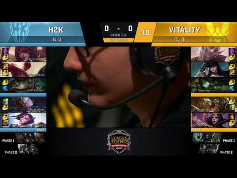 H2K vs VIT Highlights Game 1 | EU LCS Summer 2017 W3D3 | Vitality vs H2K Gaming