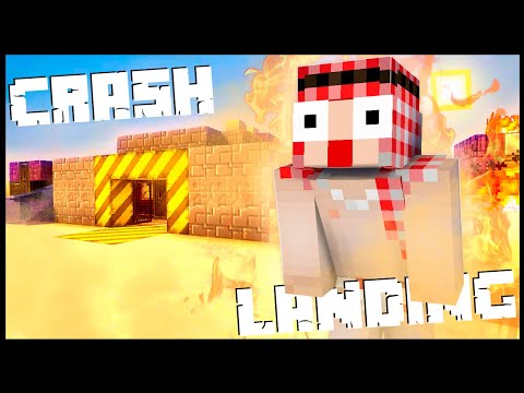 SOBREVIVENDO EM UM PLANETA DESERTO NO MINECRAFT!! - CRASH LANDING