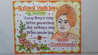 National Youth Day Drawing Easy//Swami Vivekananda