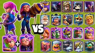 FIRECRACKER and ARCHERS EVOLVED vs ALL CARDS | Clash Royale