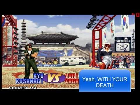 King of Fighters 96-2001 Kyo vs Iori intro Translation