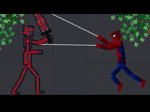 Spiderman vs Evil Biodroid in People Playground