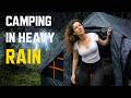 Solo Camping In Heavy Rain Alone In The Woods ️ ️ASMR RAIN