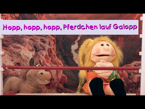 Hopp, hopp, hopp, Pferdchen lauf Galopp || Kinderlieder mit Puppen