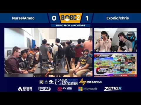 Nurse & aMac (Blue) vs Exodia & Chris (Red) | Smash 4 Pools | BoBC2