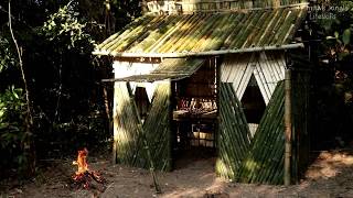 Building The Most Incredible Bamboo House in The Deep Jungle By Ancient Decoration