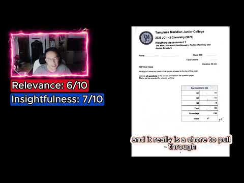 Prelim Paper Review: TMJC 2025 H2 Chemistry JC1 WA1