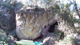 Video thumbnail of Maleïda pedra, 6a+. La Riba