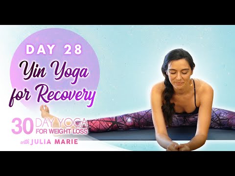 Restorative Yin Yoga ♥ Deep Stretches for Recovery, Hips & Thighs | 30 Day Yoga Julia Marie Day 28