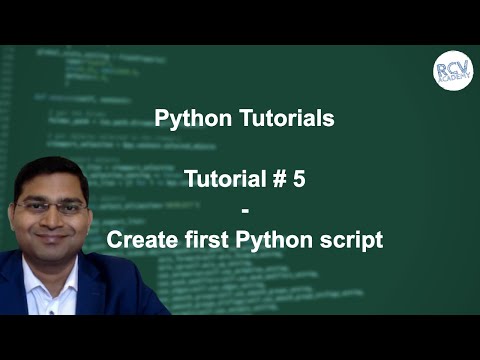 Python Beginner Tutorial 5 Create first Python script