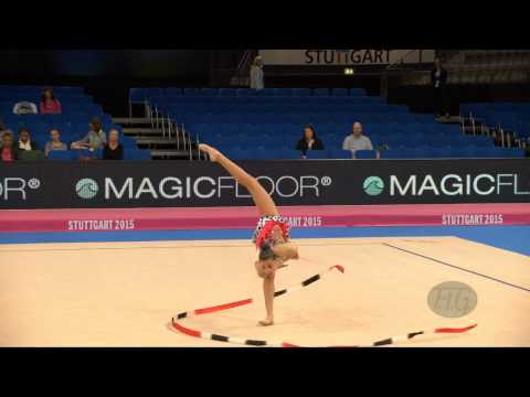 Natela BOLATAEVA (GEO) 2015 Rhythmic Worlds Stuttgart - Qualifications Ribbon