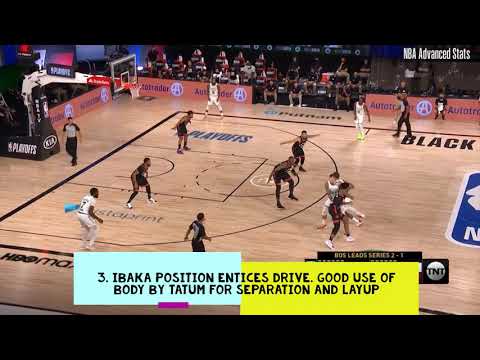 How Raptors' Serge Ibaka defended PnR in R2G4 against Celtics, Sept. 5 2020