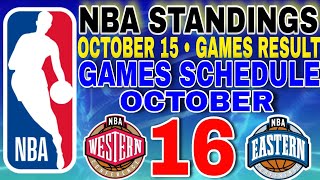 NBA STANDINGS TODAY OCTOBER 15, 2025 | GAMES RESULT | GAMES SCHEDULE October 16, 2025