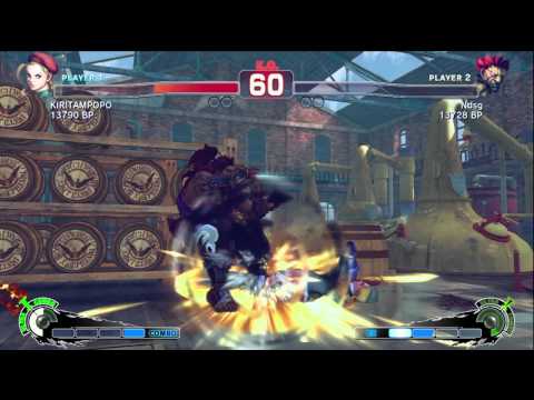Fujino [Akuma] vs KIRITAMPOPO [Cammy] SSF4 Japanese Online Ranked Matches - TRUE HIGH-DEF