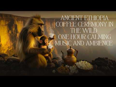 Ancient Ethiopia Country Aesthetic 🌿 Cozy Gelada Coffee Ceremony | Healing Nature Music & Ambience