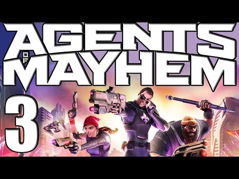 Agents of Mayhem playthrough pt3 - Glitchy Escape!/Golem Boss Encounter