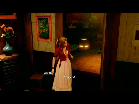 HOT AERITH SAYS JERK TO CLOUD AND ALL HER REACTIONS FINAL FANTASY VII REMAKE
