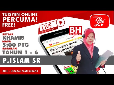 Jom bersama saya...setiap hari Khamis jam 5.00 petang untuk Tuisyen Online Percuma Pendidikan...