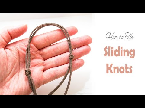 Part of a video titled How to Tie SLIDING KNOTS on a Bracelet or Necklace - YouTube