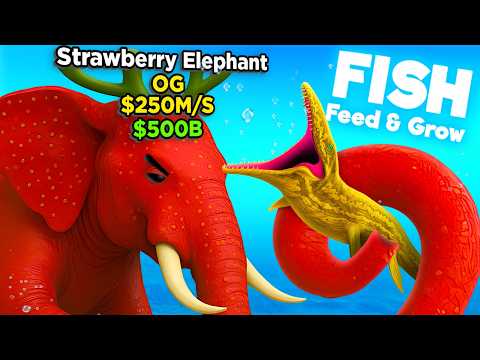 They Put STRAWBERRY ELEPHANT into my Feed and Grow Fish...