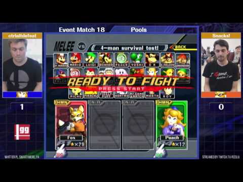 Event Match 18: ctrlaltdefeat (Peach) vs Snacks! (Fox) - Pools