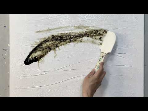 DIY effect texture! Best Tools - Abstract acrylic painting techniques - Layering - Step by Step