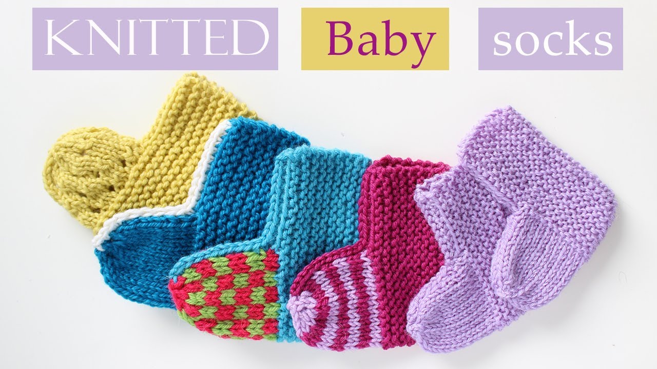 Easiest baby socks. Knitted flat