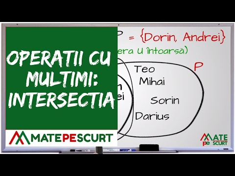 Operatii cu multimi: Intersectia