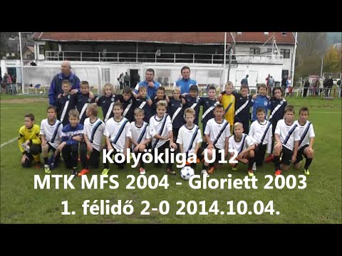 Kölyökliga U12 MTK MFS 2004 - Gloriett 2003 1.félidő 2-0 2014.10.04. Csillaghegy