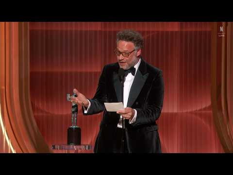 Seth Rogen gives a tribute to Catherine O'Hara after she wins for Best Actress in a Comedy Series