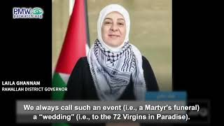 Laila Ghannam glorifying Martyrs on TV