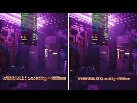 Cyberpunk 2077 - DLSS 3.1.1 Vs 3.5.0 - Comparison on RTX 3060 Ti + Ryzen 5 3600 1080p