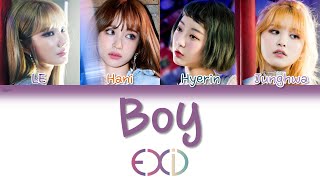 EXID (이엑스아이디) - Boy | Han/Rom/Eng | Color Coded Lyrics |